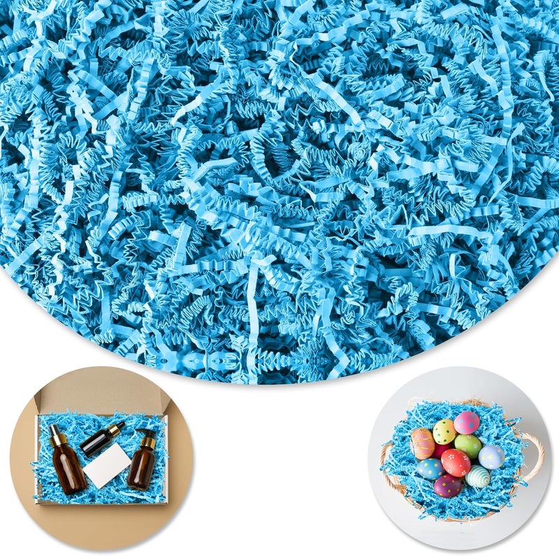 Darfukei Shredded Paper For Gift Baskets, Crinkle Paper Filler, 1/2LB (8 oz) Crinkle Cut Paper Shred, Bridesmaid Engagement Gift Boxes Bags Filler, Tissue Gift Basket Filler, Packing Grass Confetti For Birthdays, Weddings,Anniversaries,Gift Wrapping - Image 1